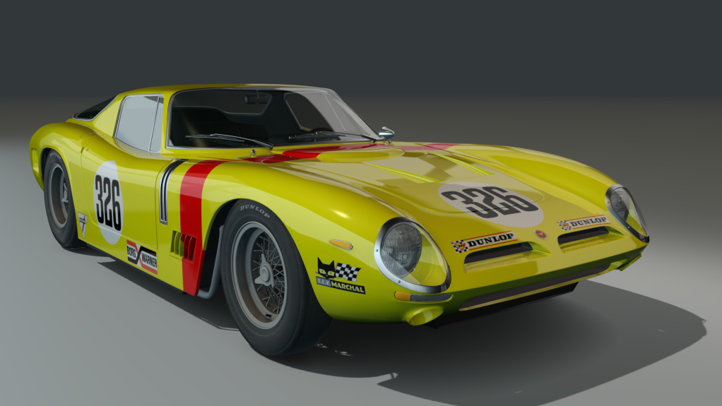 ACL GTC Bizzarrini GT 5300 Corsa, skin 326_yellowstripe