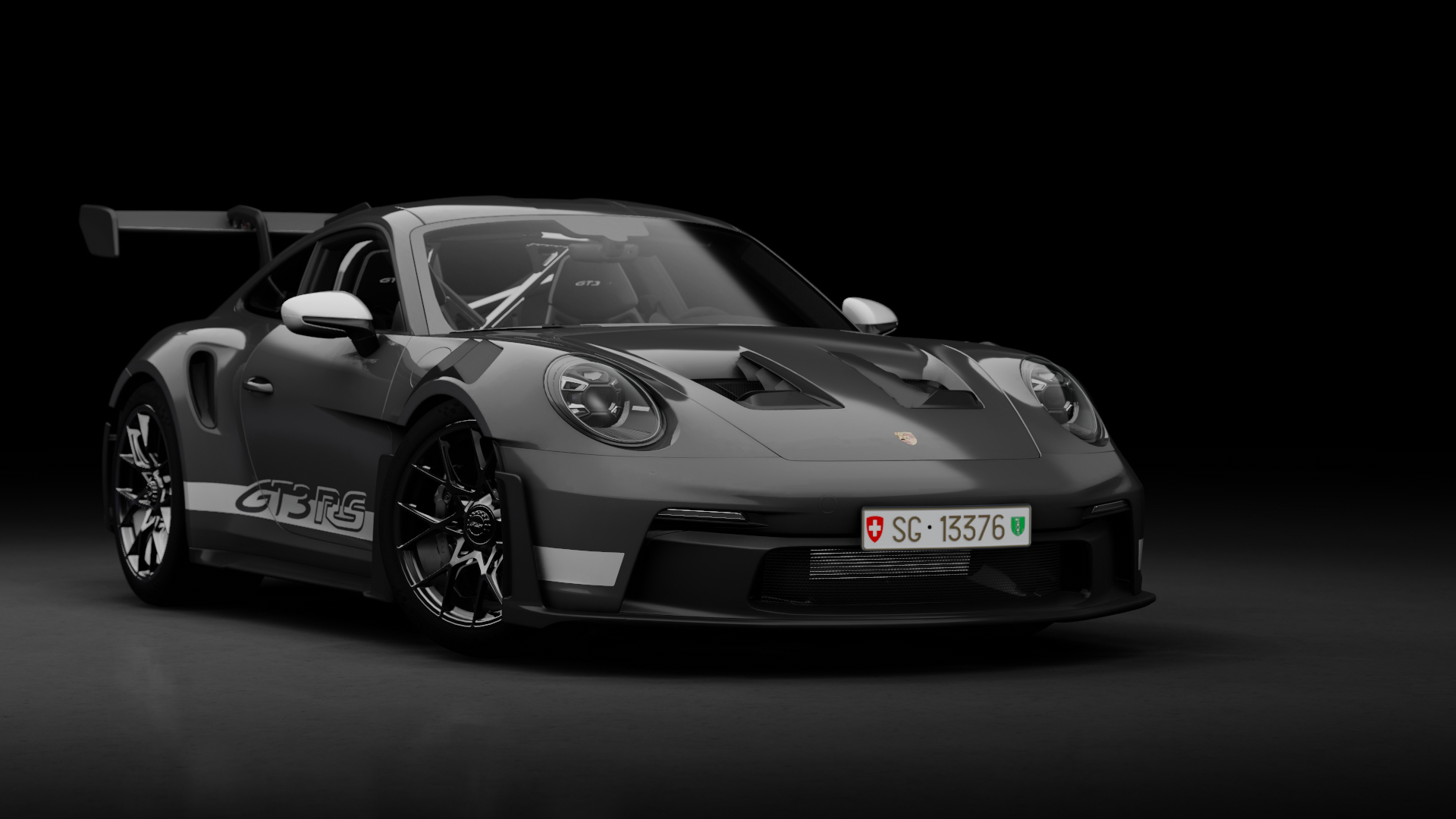 Porsche 911 GT3 RS (992), skin Dark Grey Metallic
