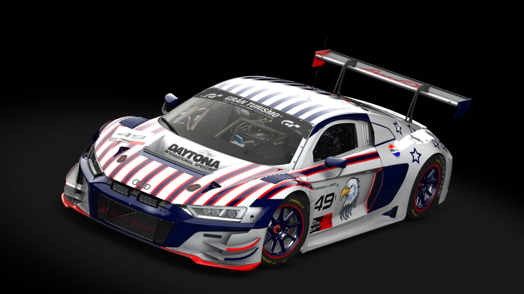 GT3 Audi R8 LMS Evo 2019, skin CEL_49_FlagTeamRacing_SebasHommen