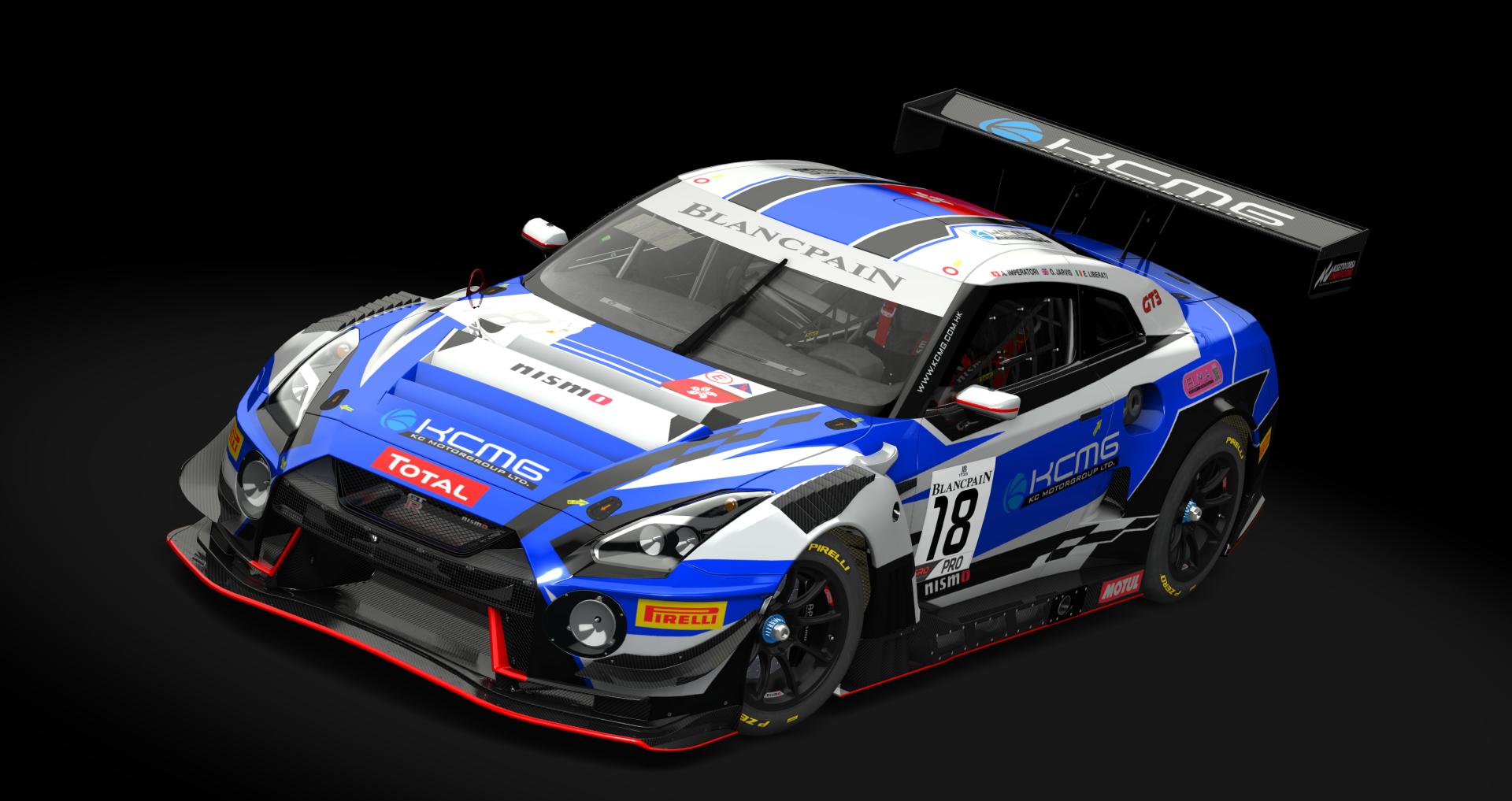 Nissan GT-R GT3 2018, skin kcmg_blancpain_#18