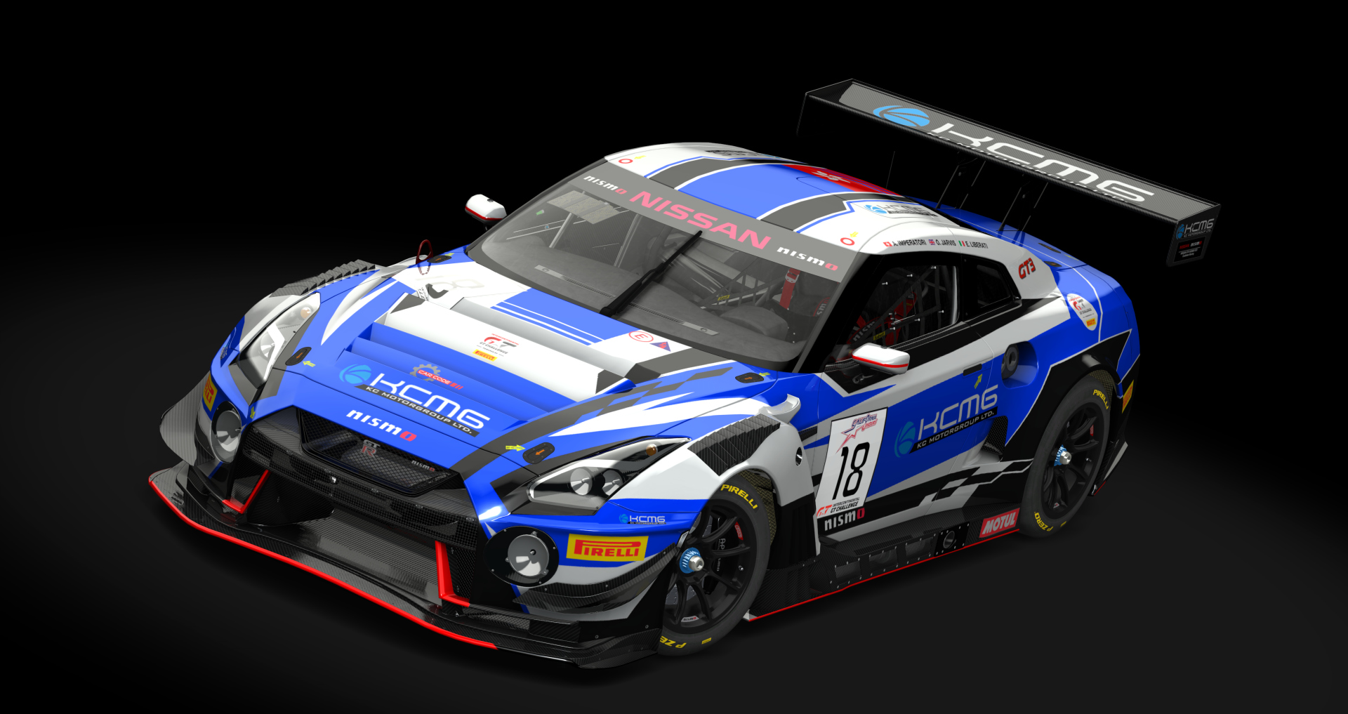 Nissan GT-R GT3 2018, skin kcmg_igtc_california_#18