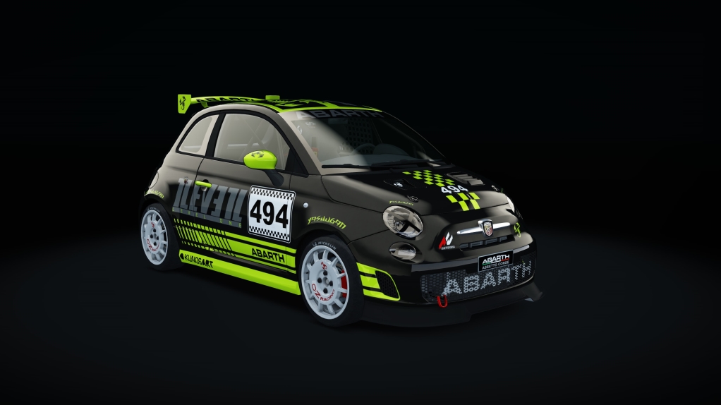 Abarth 500 Assetto Corse, skin black_neon