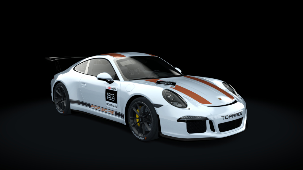 Porsche 911 CUP P2P, skin 26_white_orange