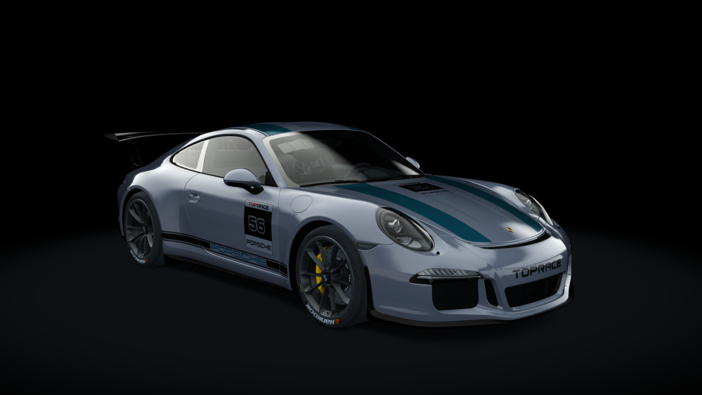 Porsche 911 CUP P2P, skin 56_silver_darkturquoise