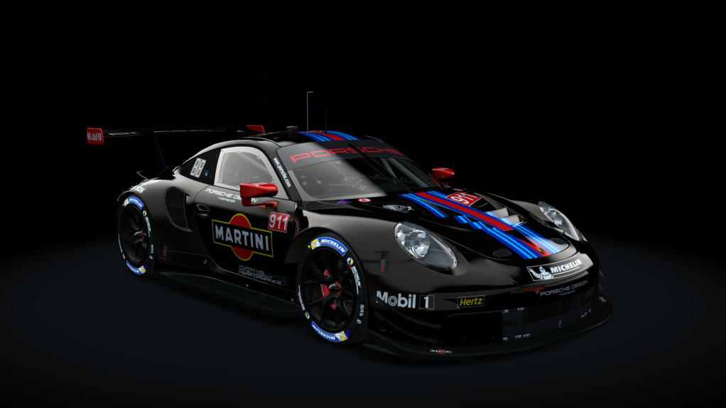 Porsche 911 RSR 2018, skin 911_martini_rsr_black_rim