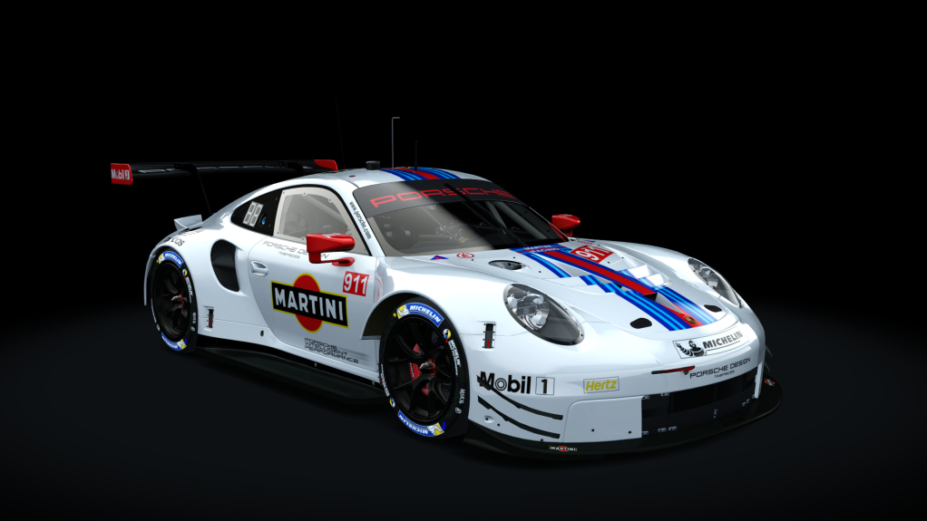 Porsche 911 RSR 2018, skin 911_white_martini_rsr