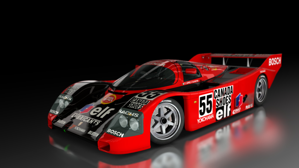 Porsche 962 C Short Tail, skin Kremer_elf_55