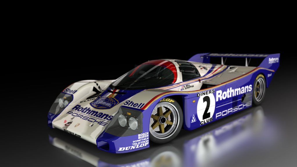 Porsche 962 C Short Tail, skin PorscheSystem_Rothmans_2