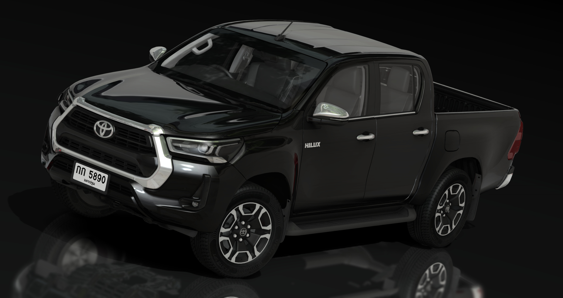 Toyota Hilux Revo 2021 MT, skin Attitude_Black_Mica