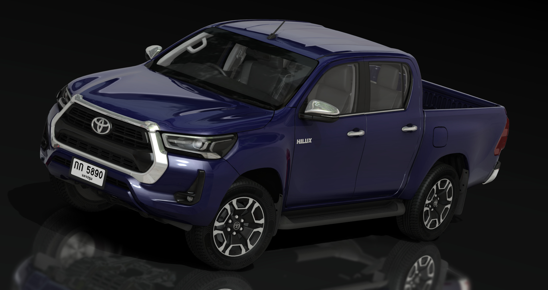 Toyota Hilux Revo 2021 MT, skin Dark Blue Mica
