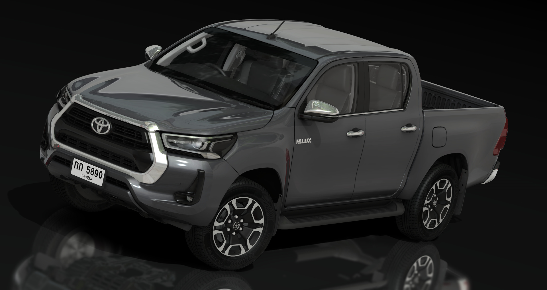 Toyota Hilux Revo 2021 MT, skin Dark_Grey_Mica_Metallic