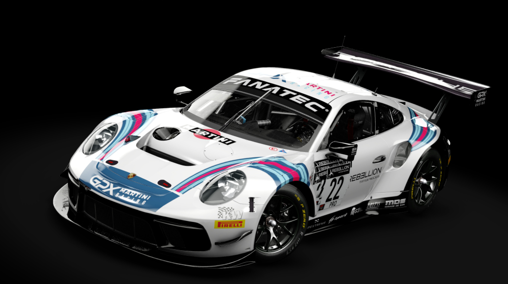 VB Porsche 991 GT3 R 2020, skin 2021_Gpx_Martini_#22